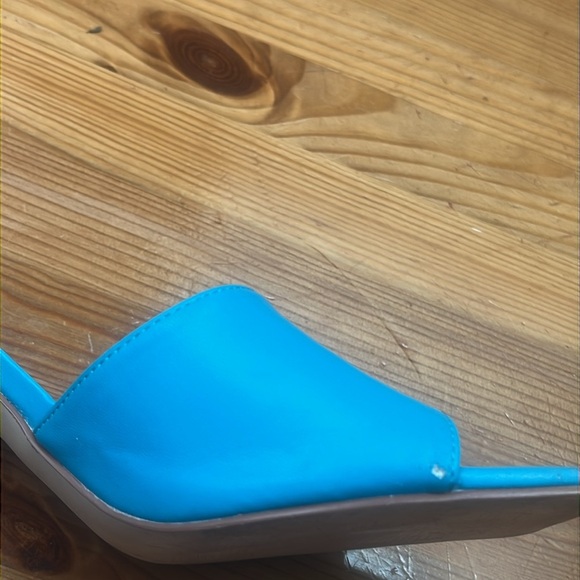 MARC FISHER 💙 Danita Heeled Sandal, slip on turquoise sky sea, Hawaiian Blue 8.5 - Picture 11 of 12